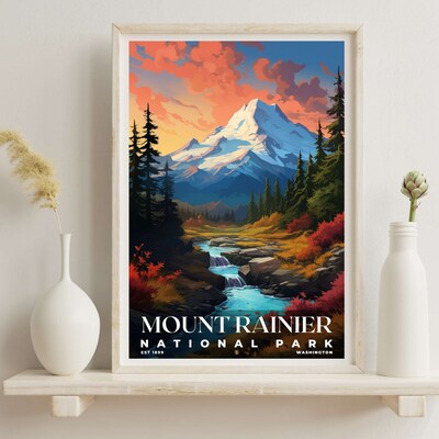 Mount Rainier National Park Poster, Travel Art, Office Poster, Home Decor | S7 - image6